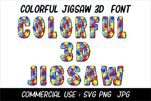 Colorful 3D Jigsaw Font: Boosting Visual Impact in Campaign Design
