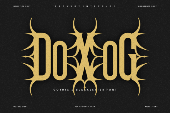 Doxog: A Bold Blackletter Font for Craft Projects