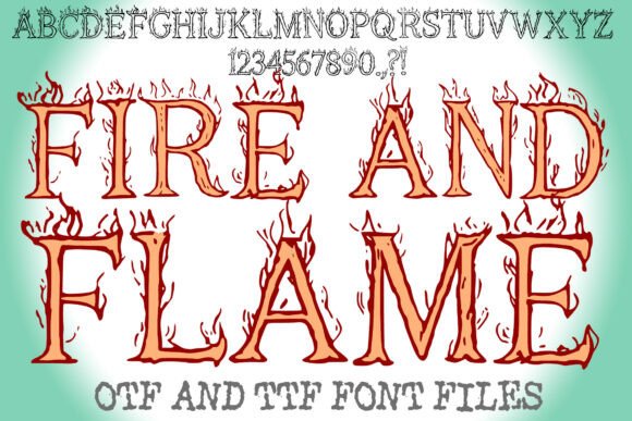 Fire and Flame Font: A Bold Display Typeface for Digital Design