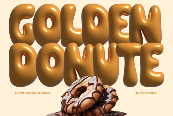 Golden Donute Font: A Sweet Addition to Your Brand Identity