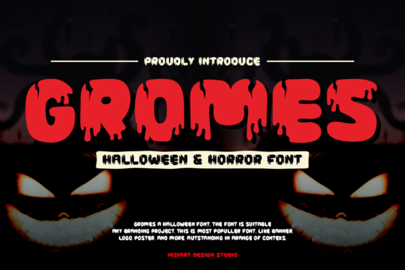 Gromes: A Decorative Typeface for Spooky Editorial Design