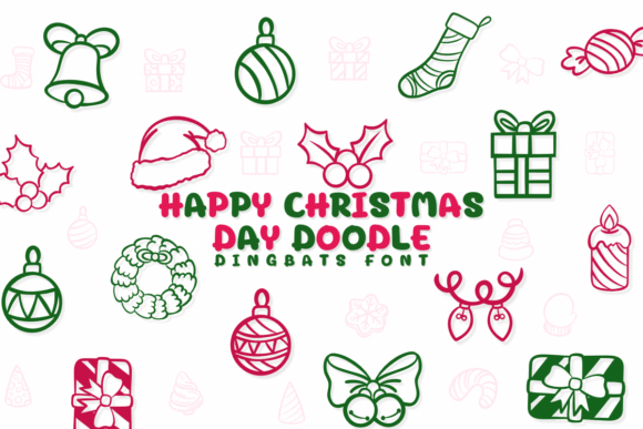 Happy Christmas Day Doodle: A Playful Typeface for Holiday Branding