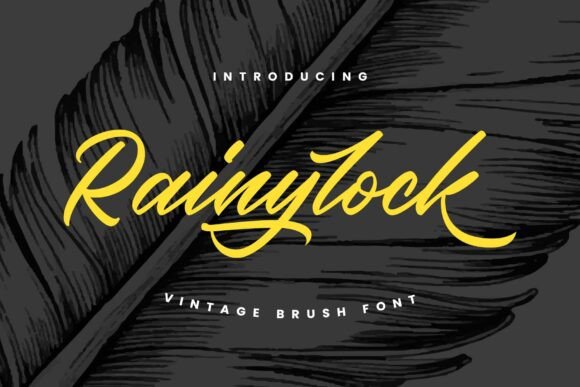 Rainylock Font: A Playful Brush Typeface for Digital Design