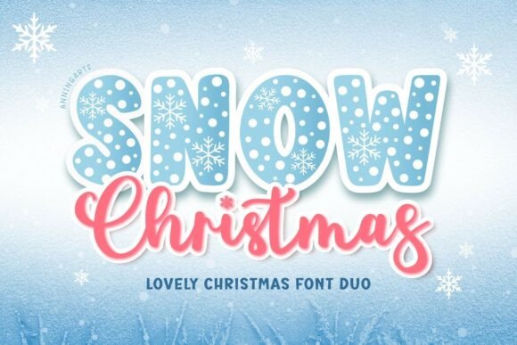 Snow Christmas Duo Font: A Charming Addition to Holiday Editorial Design