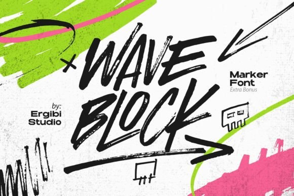 Wave Block: A Bold Blackletter Font for Craft Creators