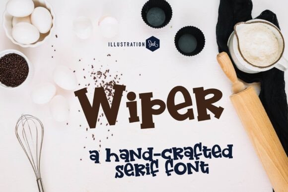 Wiper Font: A Whimsical Serif for Handmade and Commercial Craft Projects